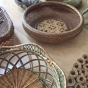 Vintage Other - •vintage• | neutral & green basket set Vintage Other - •vintage• | neutral & green basket set